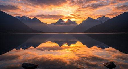 Sunset at Glacier National Park, Montana, United States of America