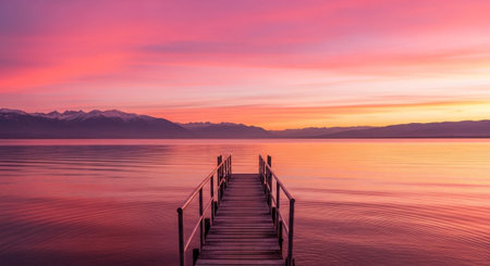 Sunset at Lake Tahoe, California, United States of Americaの写真素材