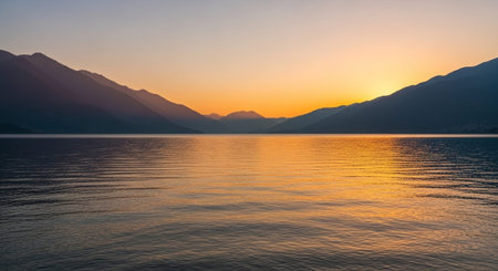 Sunset over Lake Wakatipu, Queenstown, New Zealand