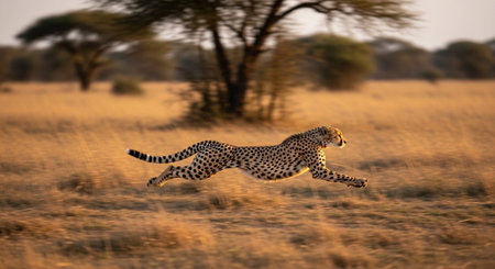 Wild Animals in Natural Habitat â Wildlife Photography Collection in Forest, Savannah, Snow and Sunset Landscapes.の写真素材