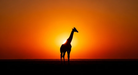 Wild Animals in Natural Habitat â Wildlife Photography Collection in Forest, Savannah, Snow and Sunset Landscapes.の写真素材