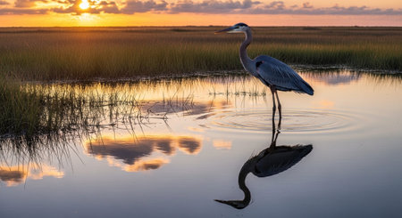 Wild Animals in Natural Habitat â Wildlife Photography Collection in Forest, Savannah, Snow and Sunset Landscapes.の写真素材