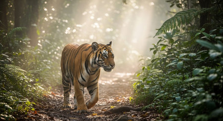 Wild Animals in Natural Habitat â Wildlife Photography Collection in Forest, Savannah, Snow and Sunset Landscapes.の写真素材