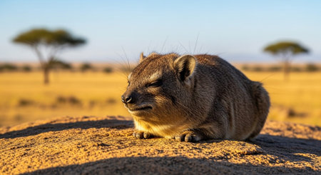 Wild Animals in Natural Habitat â Wildlife Photography Collection in Forest, Savannah, Snow and Sunset Landscapes.の写真素材