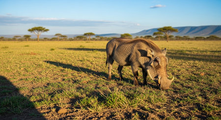 Wild Animals in Natural Habitat â Wildlife Photography Collection in Forest, Savannah, Snow and Sunset Landscapes.の写真素材