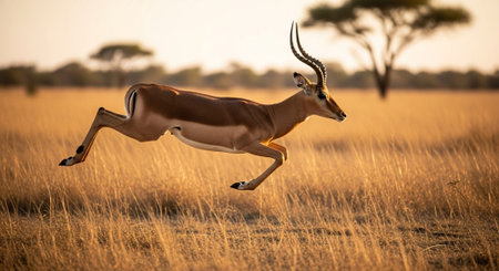 Wild Animals in Natural Habitat â Wildlife Photography Collection in Forest, Savannah, Snow and Sunset Landscapes.の写真素材