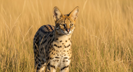 Wild Animals in Natural Habitat â Wildlife Photography Collection in Forest, Savannah, Snow and Sunset Landscapes.の写真素材