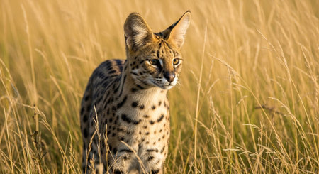 Wild Animals in Natural Habitat â Wildlife Photography Collection in Forest, Savannah, Snow and Sunset Landscapes.の写真素材