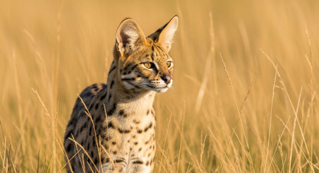 Wild Animals in Natural Habitat â Wildlife Photography Collection in Forest, Savannah, Snow and Sunset Landscapes.の写真素材