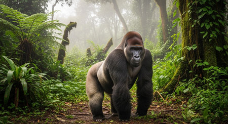 Wild Animals in Natural Habitat â Wildlife Photography Collection in Forest, Savannah, Snow and Sunset Landscapes.の写真素材