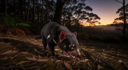 Wild Animals in Natural Habitat â Wildlife Photography Collection in Forest, Savannah, Snow and Sunset Landscapes.の写真素材