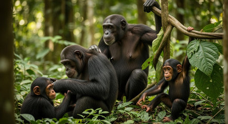 Wild Animals in Natural Habitat â Wildlife Photography Collection in Forest, Savannah, Snow and Sunset Landscapes.の写真素材