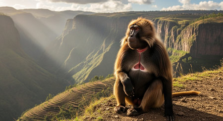 Wild Animals in Natural Habitat â Wildlife Photography Collection in Forest, Savannah, Snow and Sunset Landscapes.の写真素材