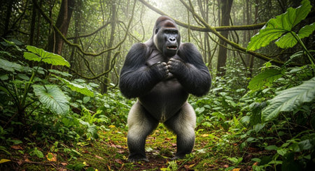 Wild Animals in Natural Habitat â Wildlife Photography Collection in Forest, Savannah, Snow and Sunset Landscapes.の写真素材