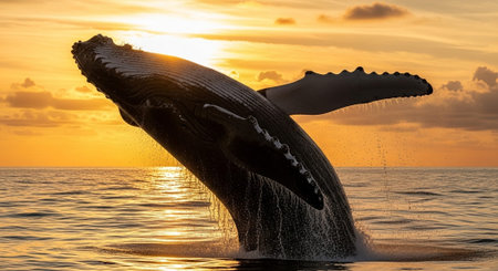 Wild Animals in Natural Habitat â Wildlife Photography Collection in Forest, Savannah, Snow and Sunset Landscapes.の写真素材