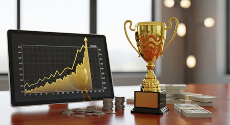 Modern Corporate Business Interior and Technology Environment.の写真素材