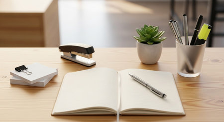 Modern Corporate Business Interior and Technology Environment.