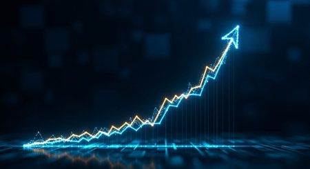 Modern Corporate Business Interior and Technology Environment.の写真素材