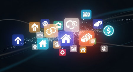 Modern Corporate Business Interior and Technology Environment.
