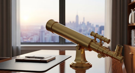 Modern Corporate Business Interior and Technology Environment.
