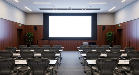 Modern Corporate Business Interior and Technology Environment.