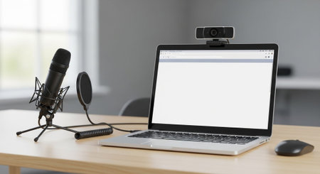 Modern Corporate Business Interior and Technology Environment.