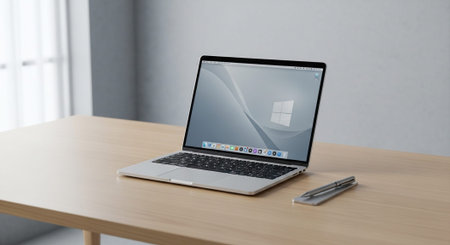 Modern Corporate Business Interior and Technology Environment.