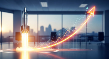 Modern Corporate Business Interior and Technology Environment.