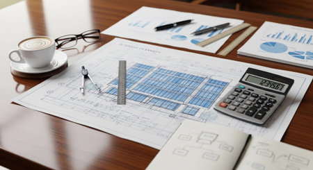 Modern Corporate Business Interior and Technology Environment.
