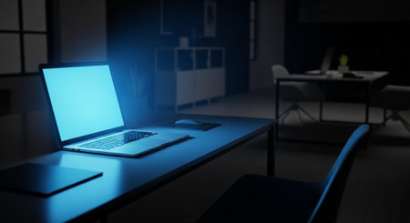 Modern Corporate Business Interior and Technology Environment.の写真素材