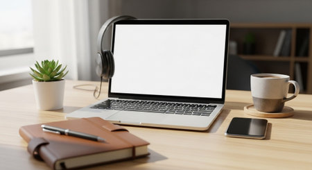 Modern Corporate Business Interior and Technology Environment.の写真素材