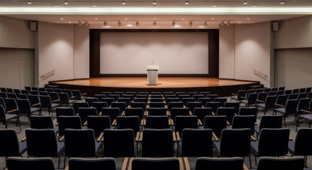 Modern Corporate Business Interior and Technology Environment.