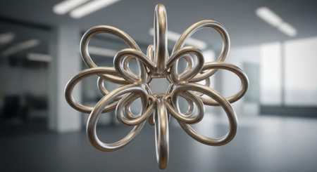 Modern Corporate Business Interior and Technology Environment.