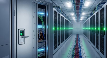 Modern Corporate Business Interior and Technology Environment.