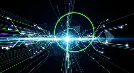 Modern Corporate Business Interior and Technology Environment.