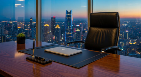 Modern Corporate Business Interior and Technology Environment.の写真素材