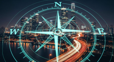 Modern Corporate Business Interior and Technology Environment.の写真素材