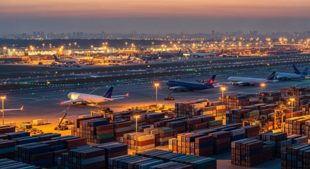 Modern Corporate Business Interior and Technology Environment.の写真素材