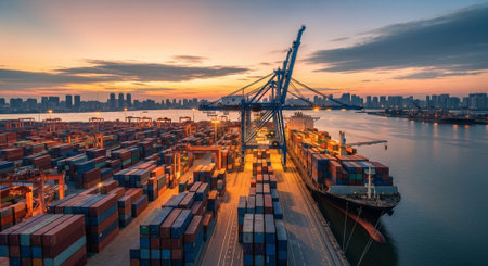 Modern Corporate Business Interior and Technology Environment.の写真素材