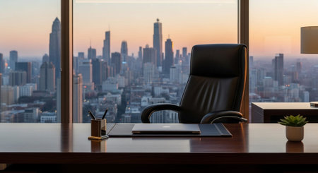 Modern Corporate Business Interior and Technology Environment.