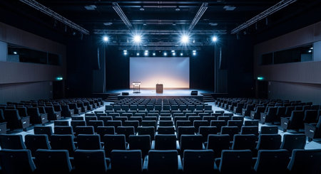 Modern Corporate Business Interior and Technology Environment.