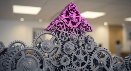 Modern Corporate Business Interior and Technology Environment.