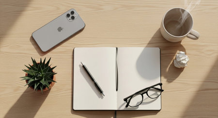 Modern Corporate Business Interior and Technology Environment.