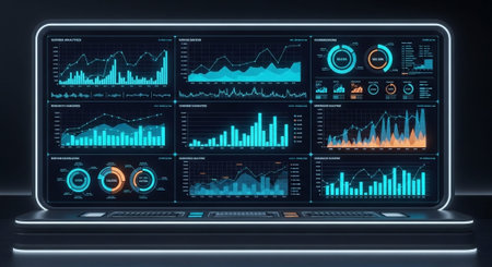 Modern Corporate Business Interior and Technology Environment.の写真素材