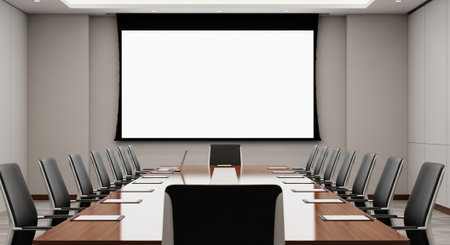 Modern Corporate Business Interior and Technology Environment.