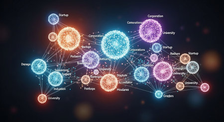 Modern Corporate Business Interior and Technology Environment.