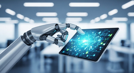 Modern Corporate Business Interior and Technology Environment.の写真素材