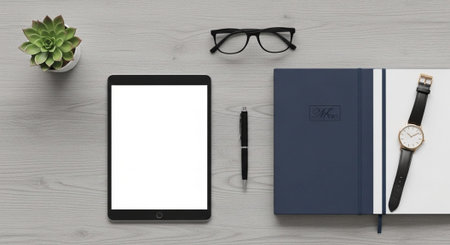 Modern Corporate Business Interior and Technology Environment.
