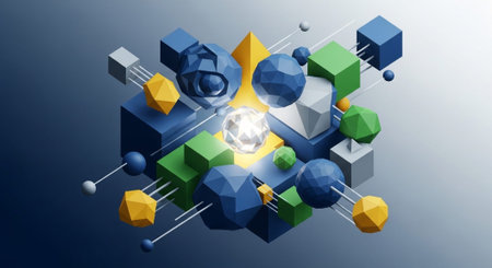 Modern Corporate Business Interior and Technology Environment.