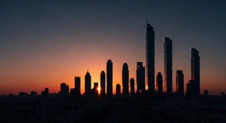 Modern Corporate Business Interior and Technology Environment.